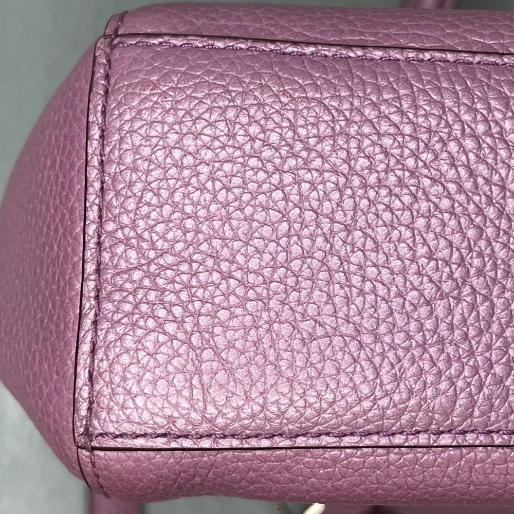 Coach lilac metallic Kelsey mini-satchel/crossbody purse. - Picture 8 of 9